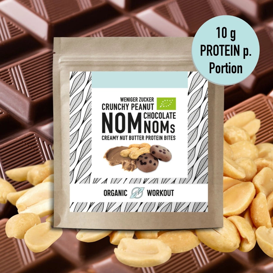Crunchy Peanut Chocolate Bites - Organic Workout