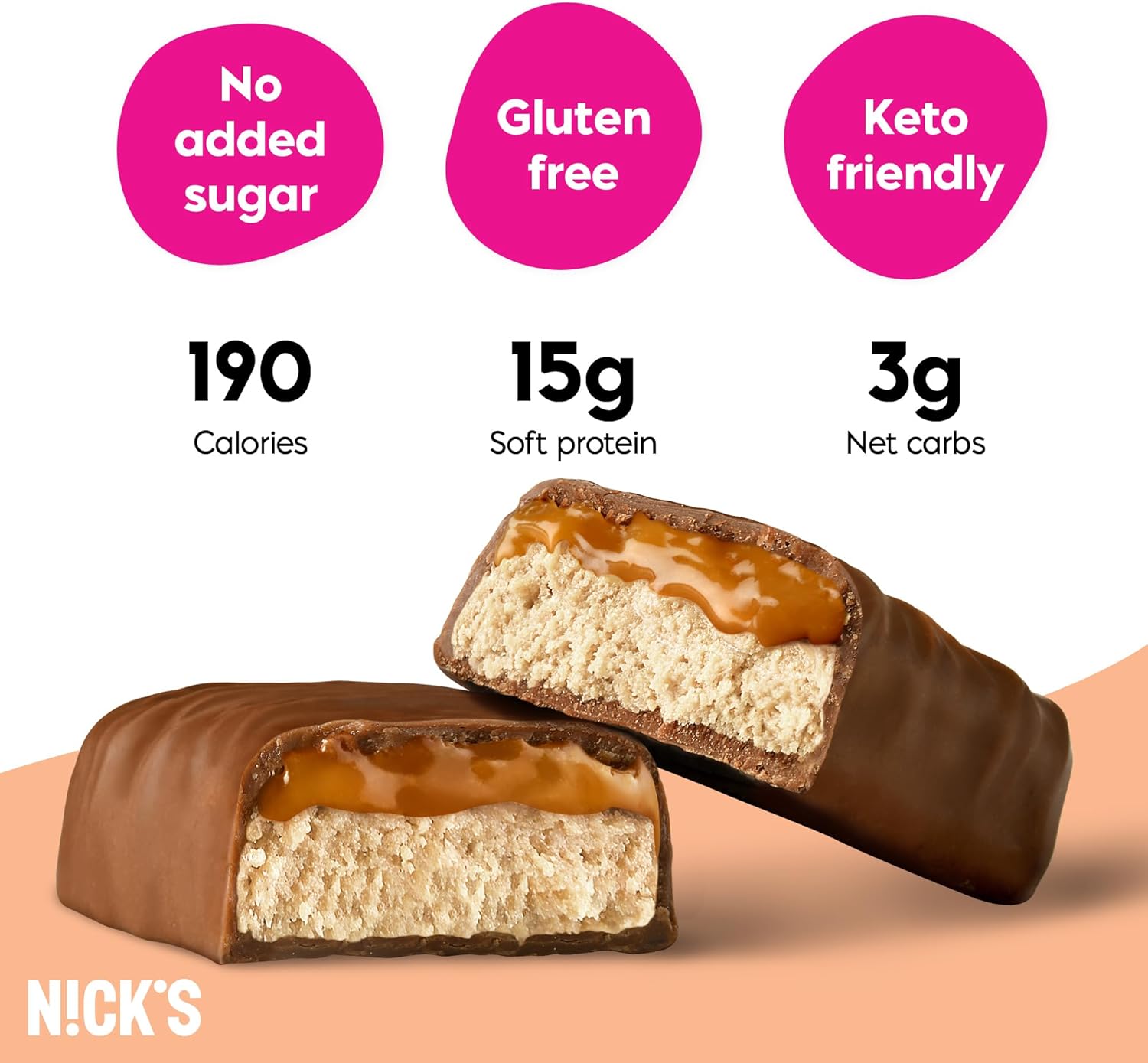 NICK'S - Protein Bar Caramel Chocolate