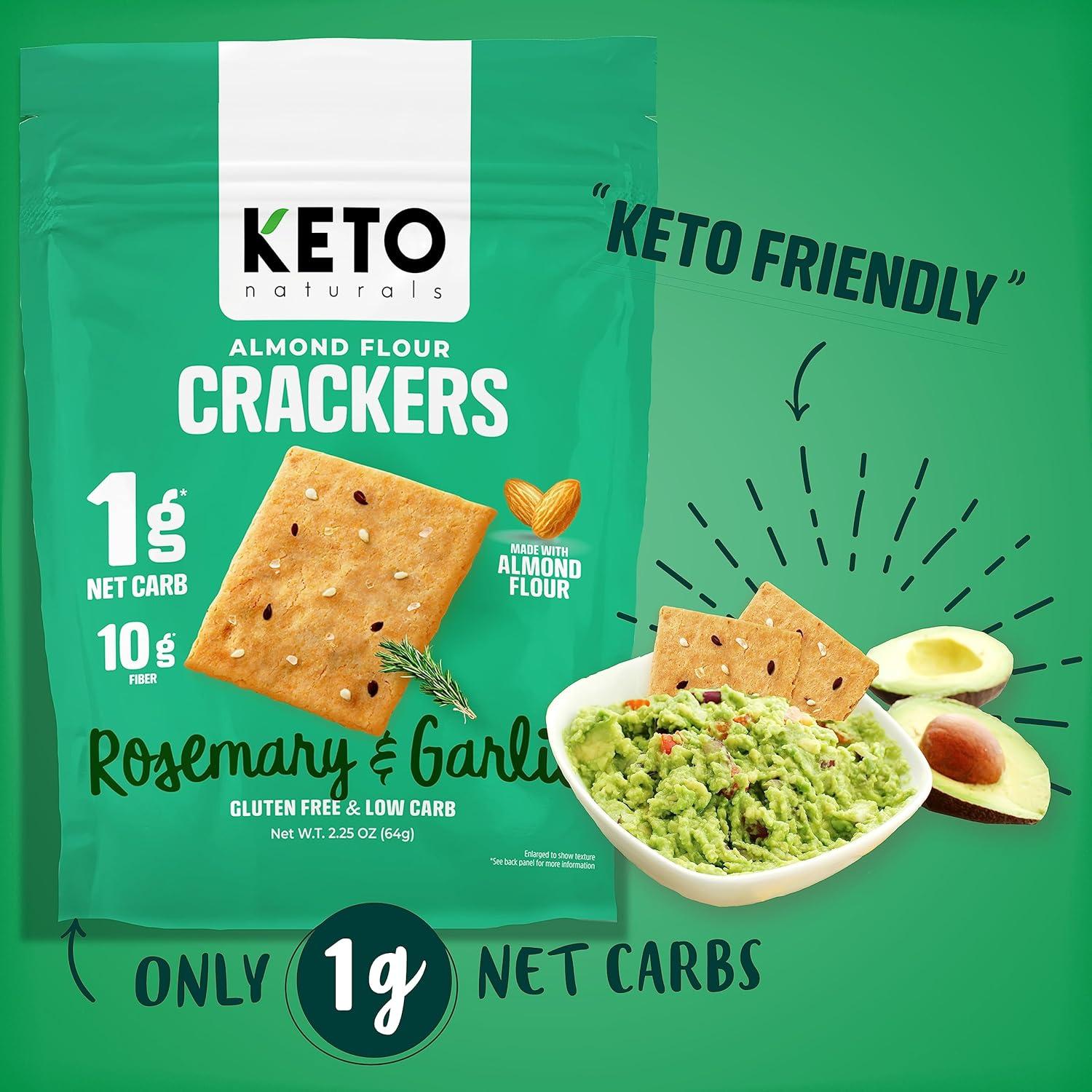 Keto Almond Crackers - Rosemary & Garlic