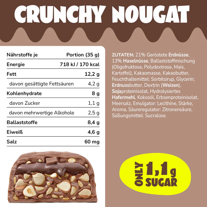 ahead achieve Keto Bar Crunchy Nougat