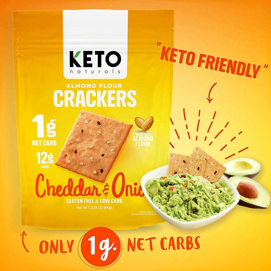 Keto Almond Crackers - Cheddar & Onion