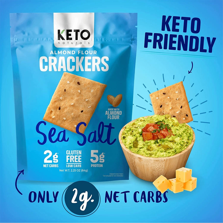 Keto Almond Crackers - Sea Salt