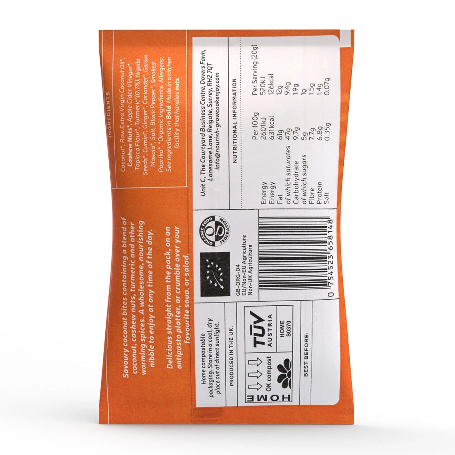 Nourish - Organic Savoury Turmeric Coconut Bites