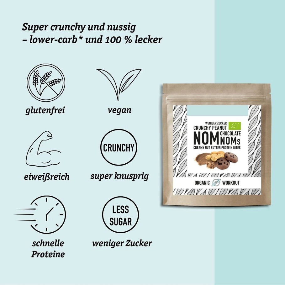Crunchy Peanut Chocolate Bites - Organic Workout