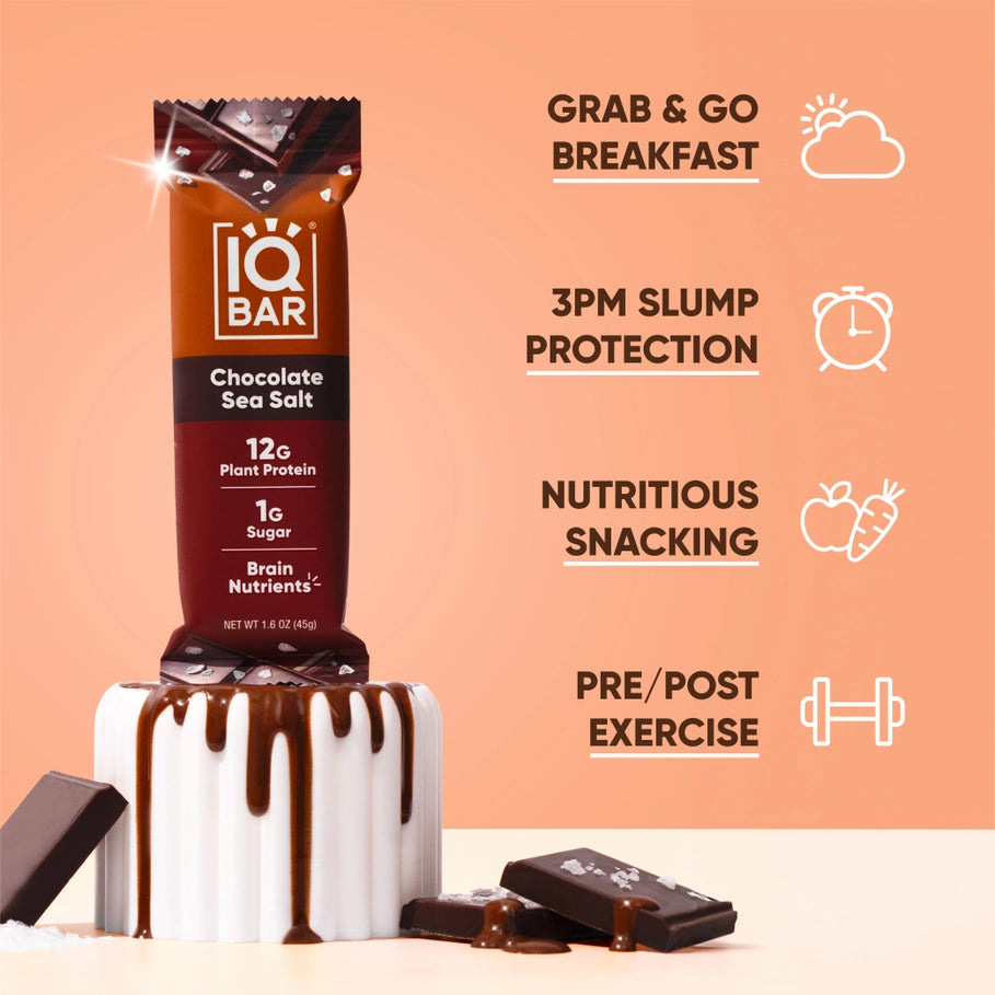 IQ Bar - Keto Chocolate Sea Salt Bar
