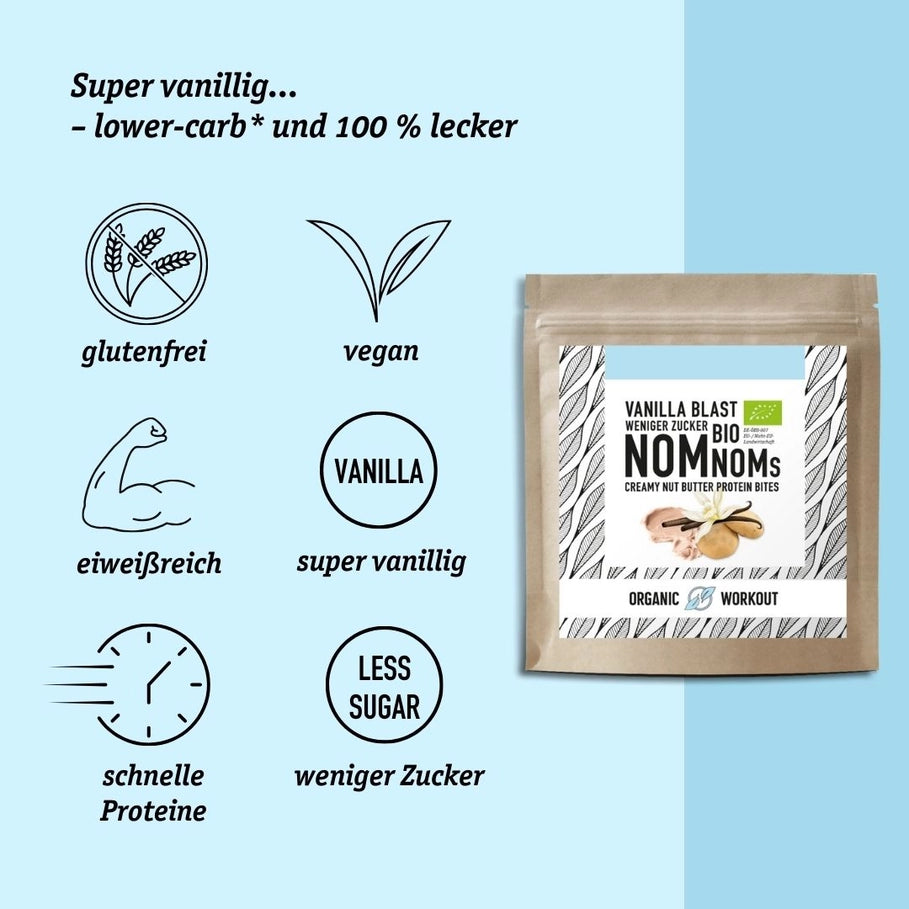 Vanilla Blast Nomnoms Bites - Organic Workout