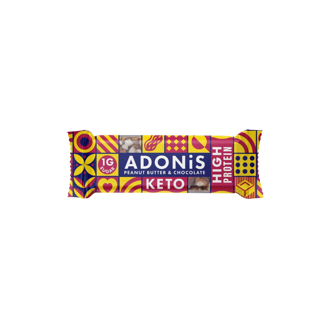 Adonis Peanut Butter & Cocoa Keto High Protein Bars