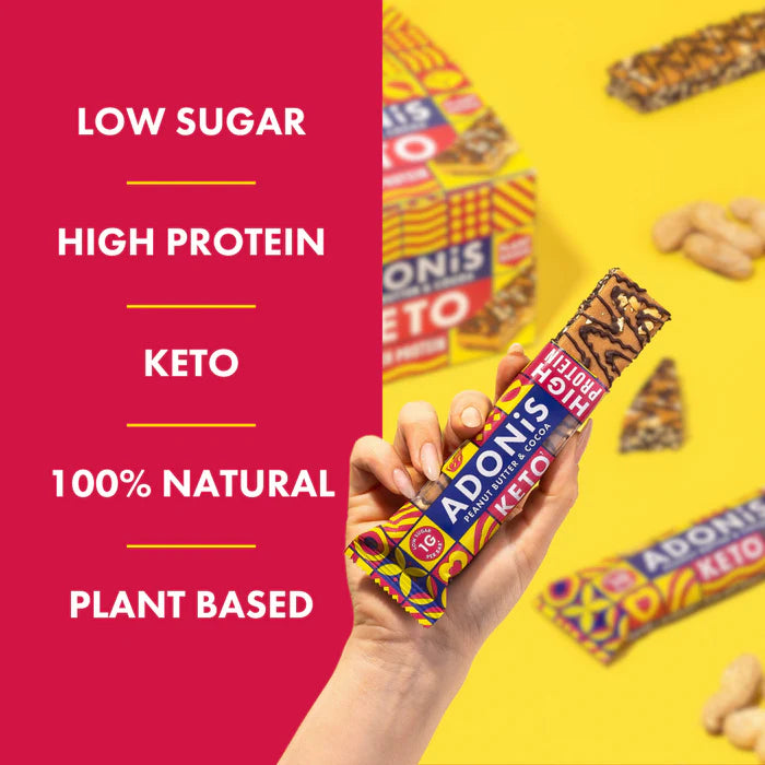 Adonis Peanut Butter & Cocoa Keto High Protein Bars