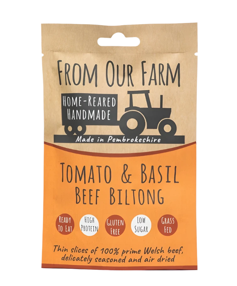 From Our Farm - Grass Fed Tomato & Basil Biltong
