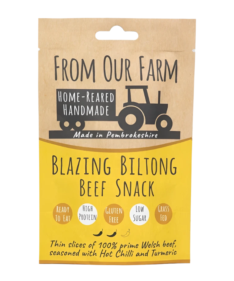 From Our Farm - Grass Fed Blazing Turmeric Biltong