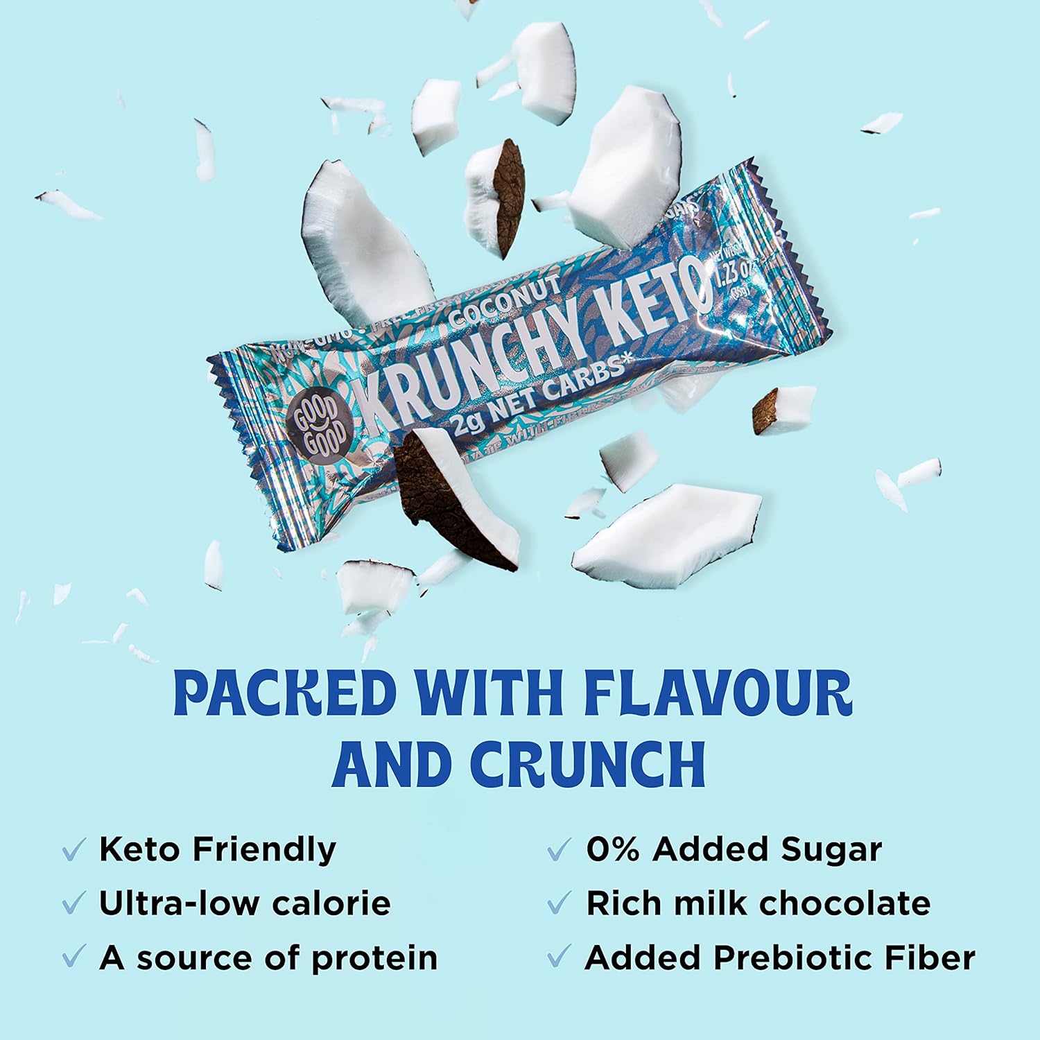 Good Good Krunchy Keto Bar - Coconut