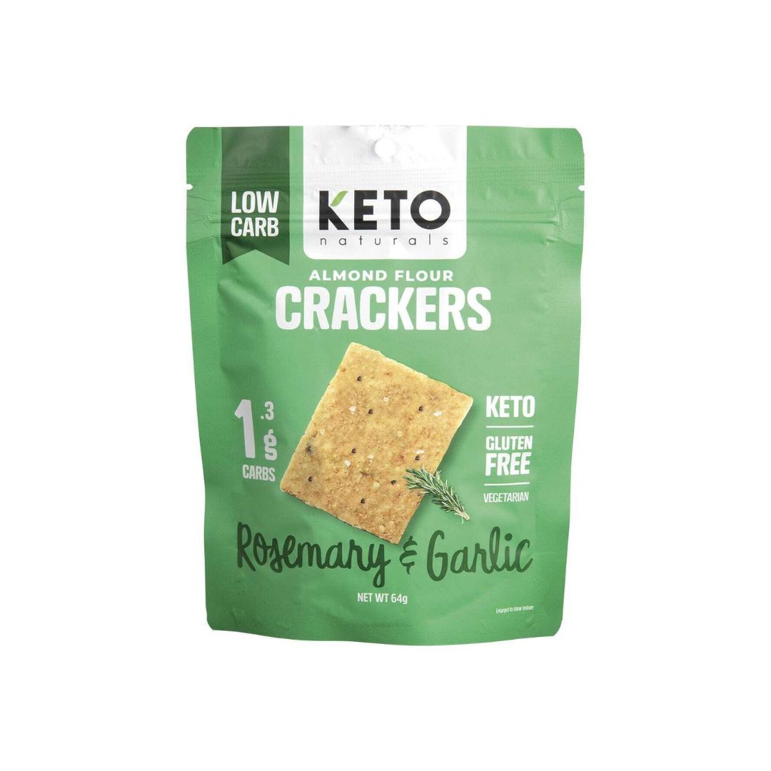 Keto Almond Crackers - Rosemary & Garlic
