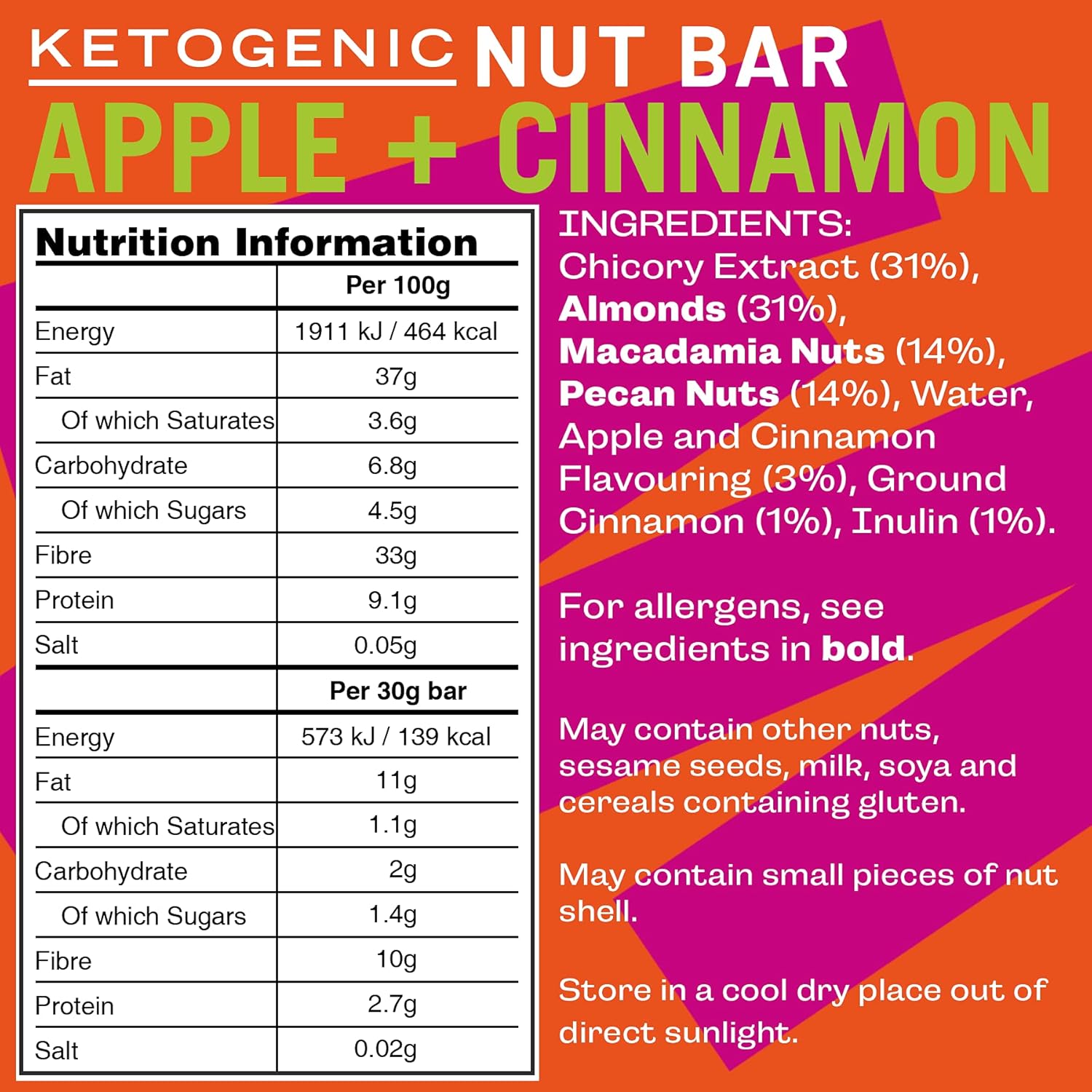 Fatt Nutt Bar - Apple and Cinnamon