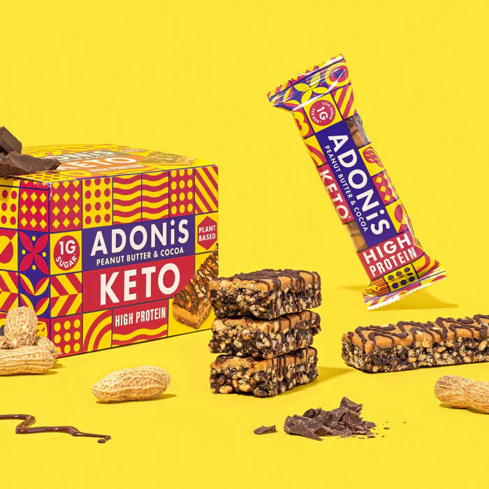 Adonis Peanut Butter & Cocoa Keto High Protein Bars