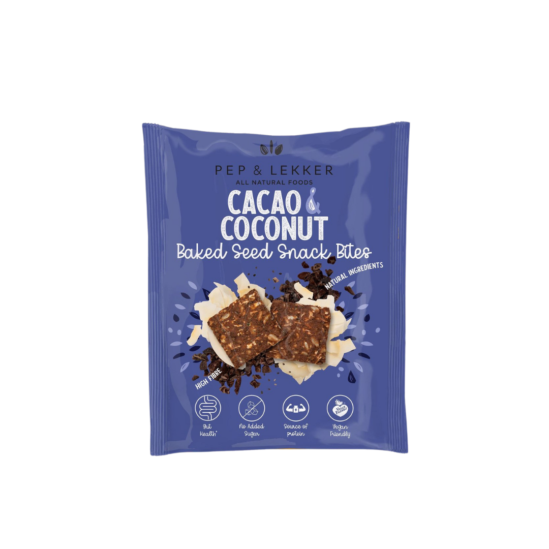 Pep & Lekker Cacao & Coconut Baked Seed Snack Bites