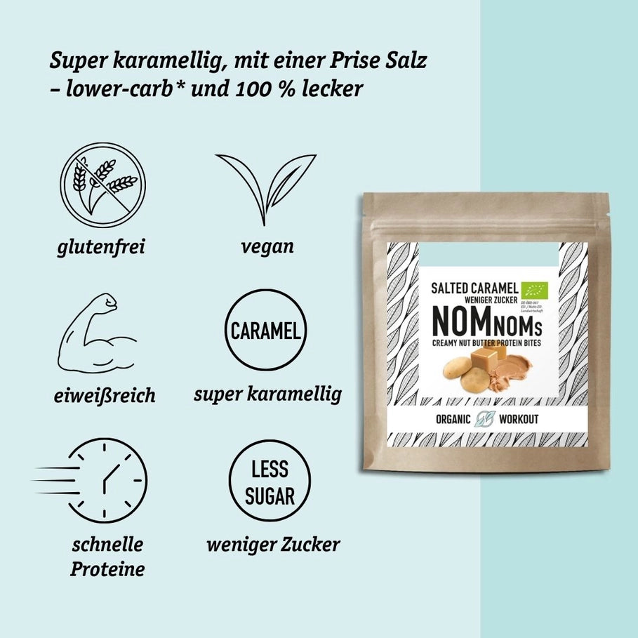 Salted Caramel Nomnoms Bites - Organic Workout