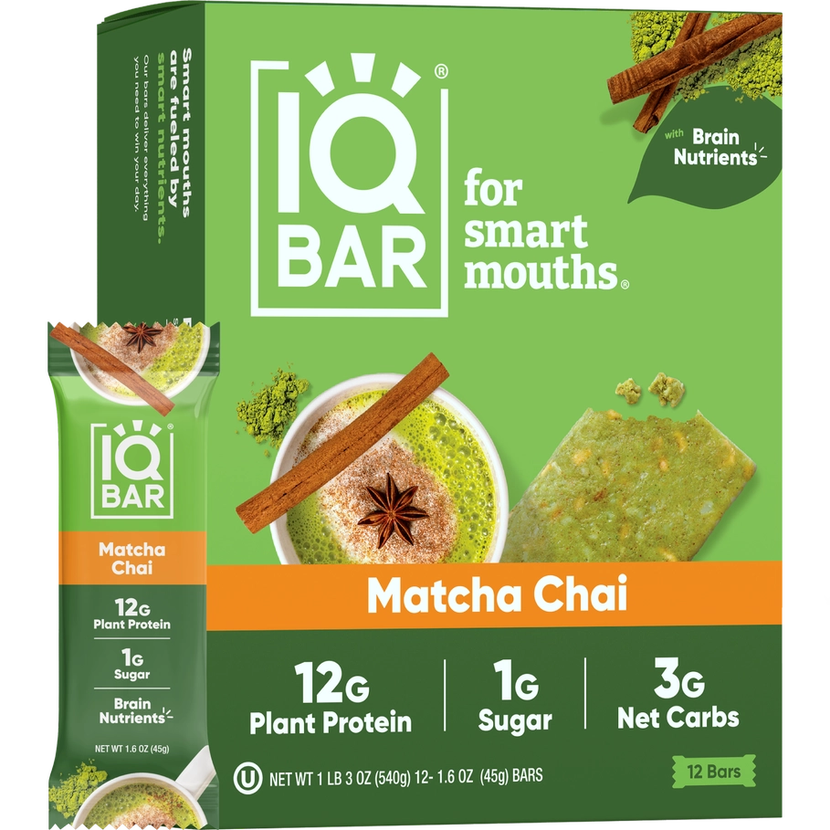 IQBAR Matcha Chai Keto Protein Bar