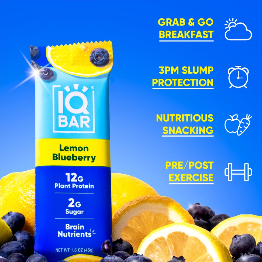 IQBAR Lemon Blueberry Keto Protein Bar