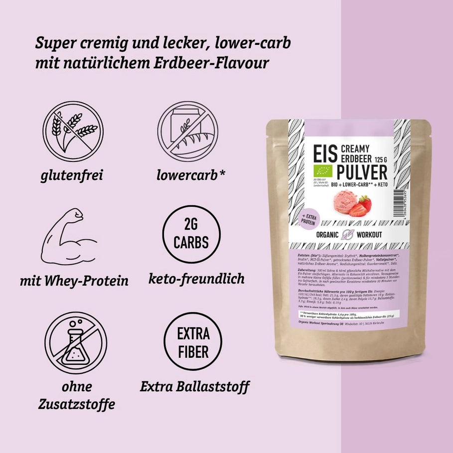 Strawberry Ice Cream Power - Organic Workout