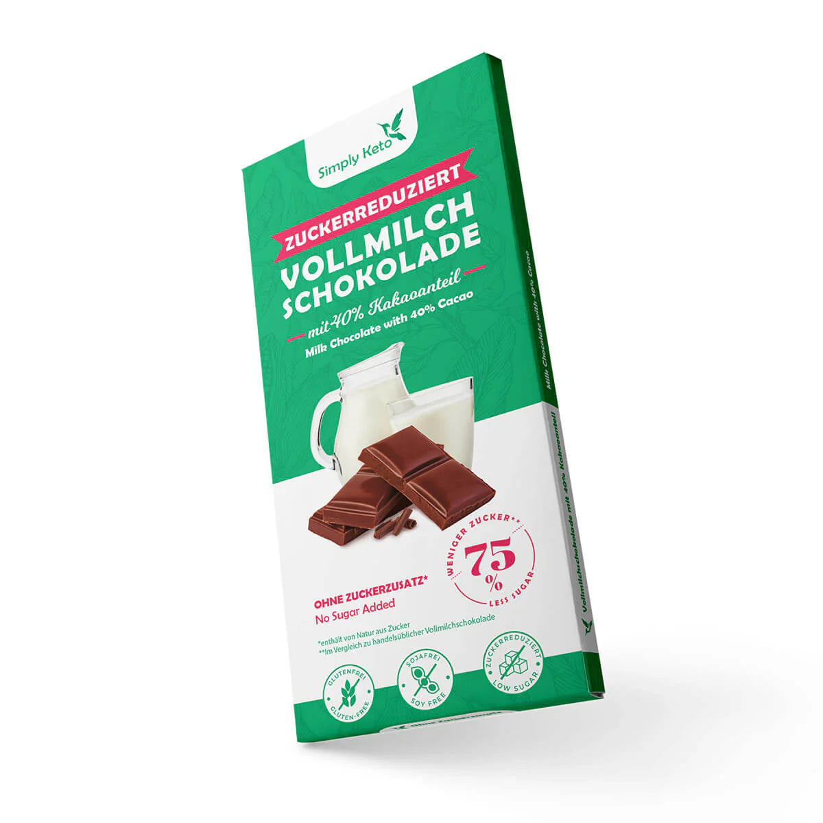 Simply Keto - Reduced Sugar Whole Milk Chocolate Bar