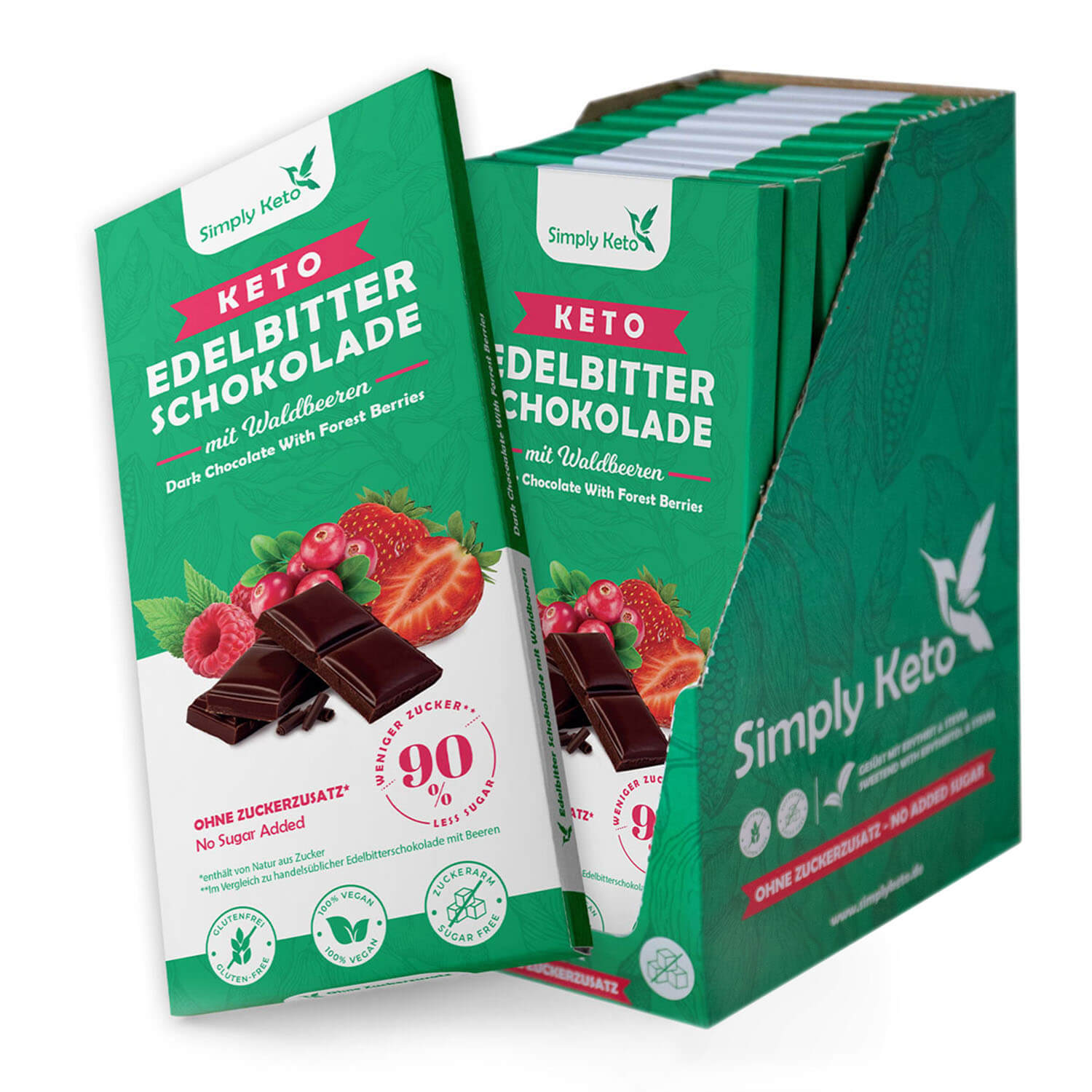 Simply Keto - Keto Dark Chocolate Bar with Wild Berries