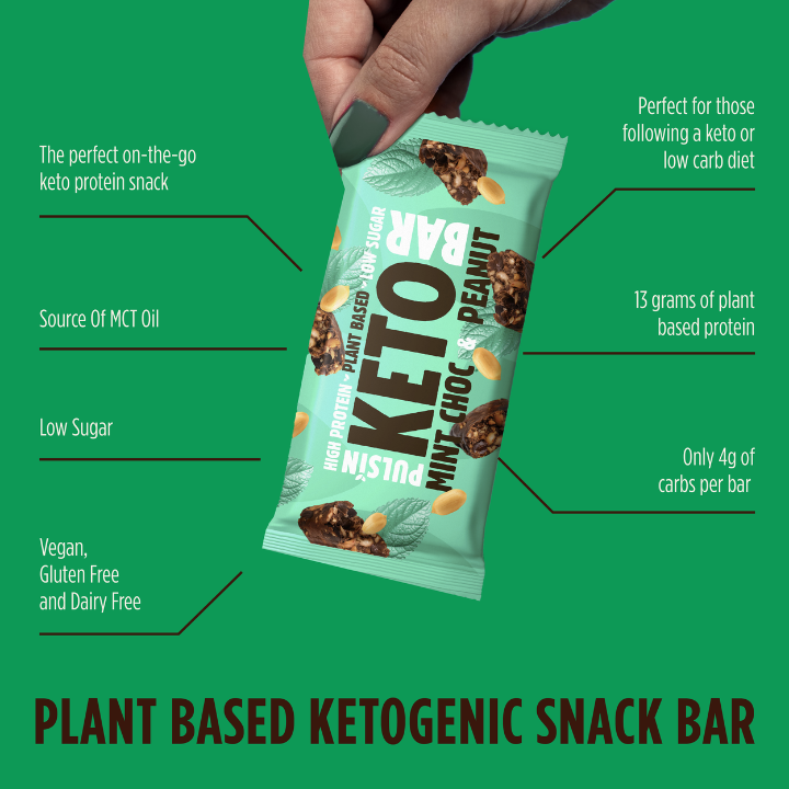 Pulsin - Mint Choc Peanut Keto Bar