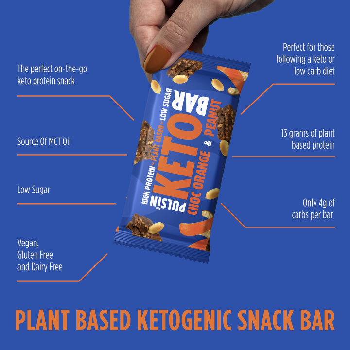 Pulsin - Orange Choc and Peanut Keto Bar