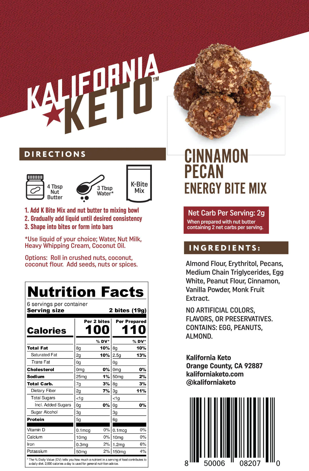 Kalifornia Keto - Cinnamon Pecan K*Bites